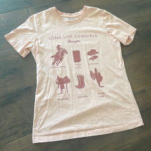 Pink Wrangler Cowgirl Graphic Tee